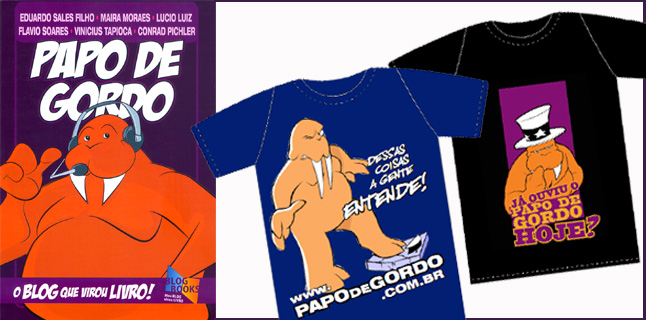 Promoção de livros e camisetas do Papo de Gordo na Campus Party!